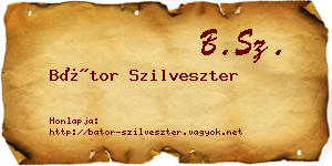 Bátor Szilveszter névjegykártya